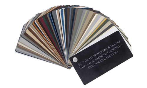 Eco Glass vinyl and aluminum capping colour collection chart