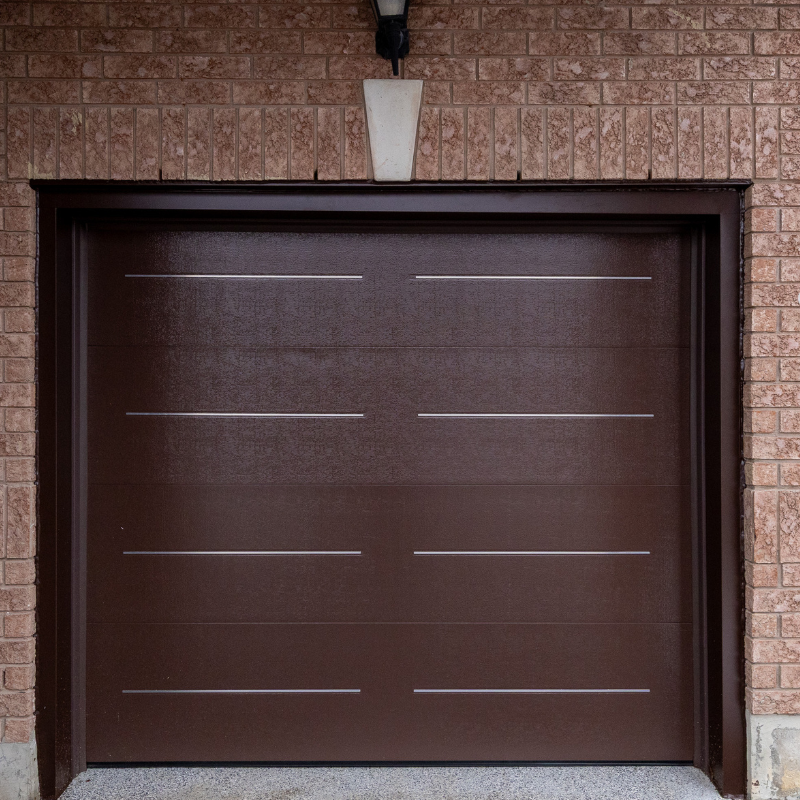Exterior garage door after