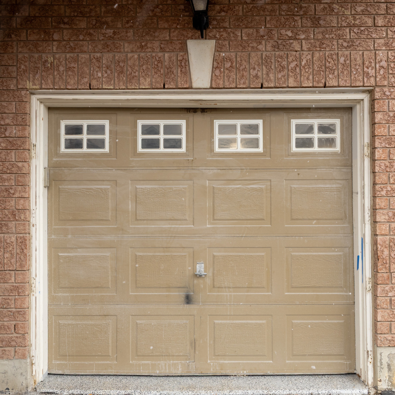 Exterior garage door before