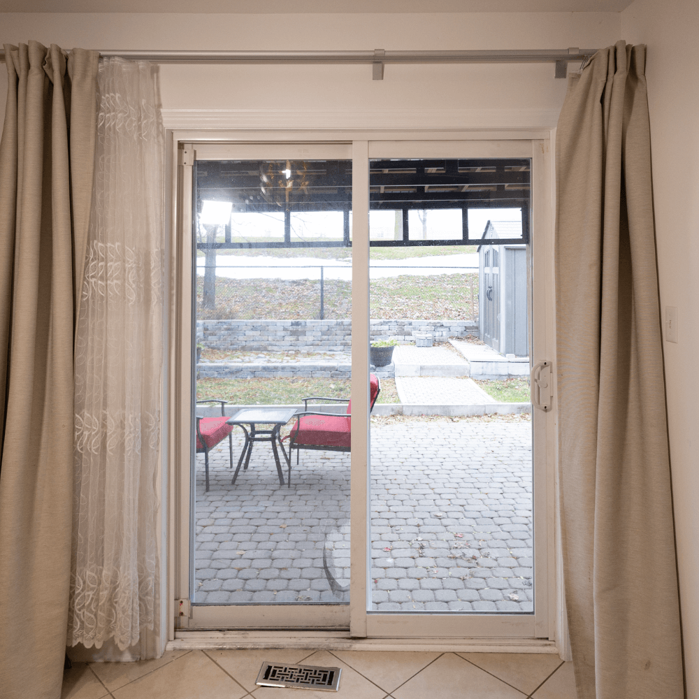 Patio door before