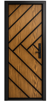 Single fiberglass door configuration